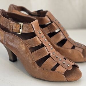 Brown Strappy Heeled Sandals